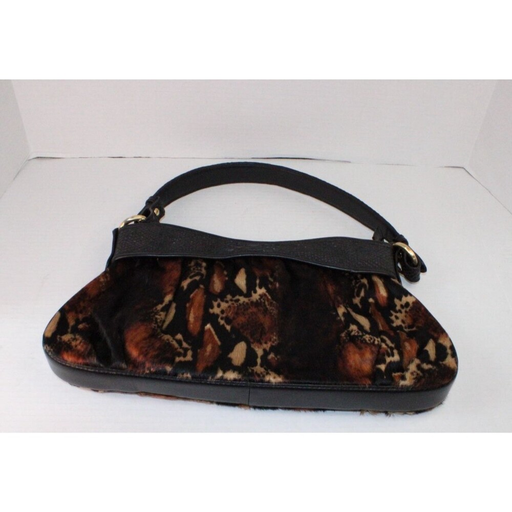 Adrienne Vittadini Snakeskin leather accent Tiger Print Hobo Dustbag - Picture 10 of 16